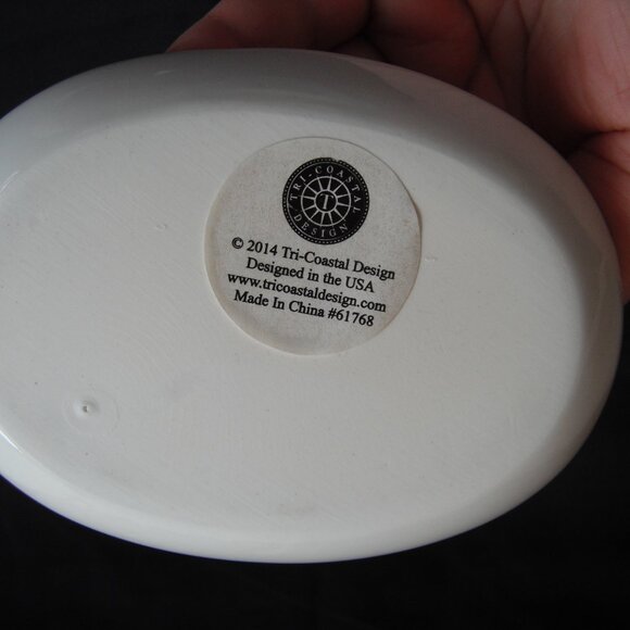 2014 Tri-Coastal Design Gold Antler Porcelain Ring Holder Trinket Dish Tray - Picture 5 of 7